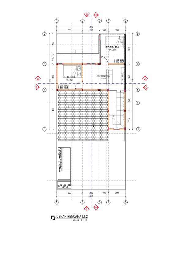 Denah LT 2 Rumah Minimalis