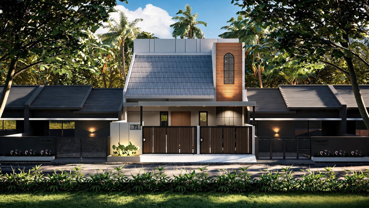 3D desain rumah minimalis tampak depan