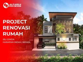 Project bangun rumah harapan indah, rumah 2 lantai modern tropis