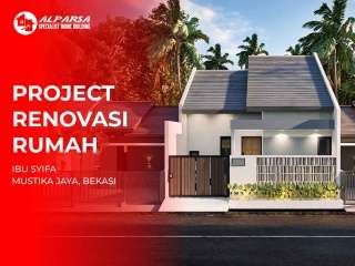 Project renovasi rumah 1 lantai di mustika jaya bekasi dengan konsep modern minimalis