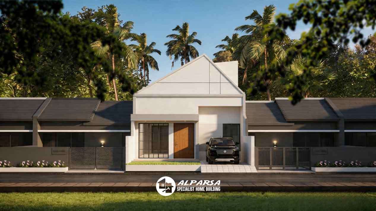 3D rumah minimalis tampak depan