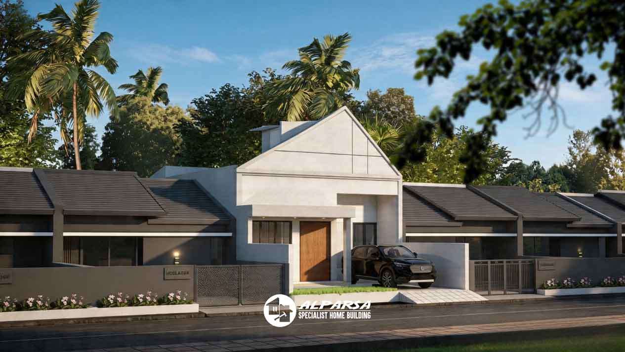 3D Rumah Minimalis Tampak kiri