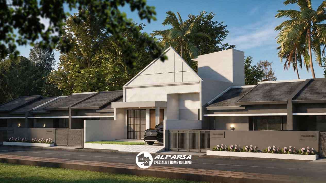 3D Rumah Minimalis Tampak Kanan